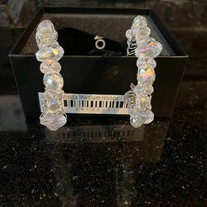 Rochinda Medium Hoop Earrings  - White